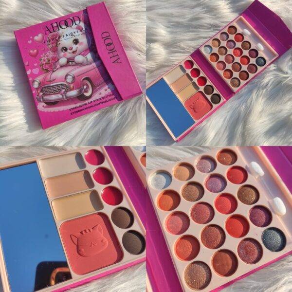 Ahood All In One Mini Wallet Style Makeup Kit (Eyeshadow, Blusher, Highlighter, Contour, Lipstick) - 3