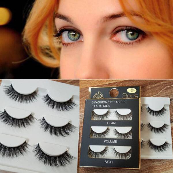 3 Pairs 3D Eye Lashes - High Quality Eyelashes Original Natural Look