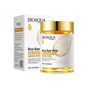 BioAqua Rice Raw Pulp Hair Essential Oil Capsules Box - 1ml x 30pcs