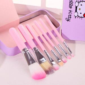 Hello Kitty 7 Piece Makeup Foundation Powder Eye shadow Brushes Set