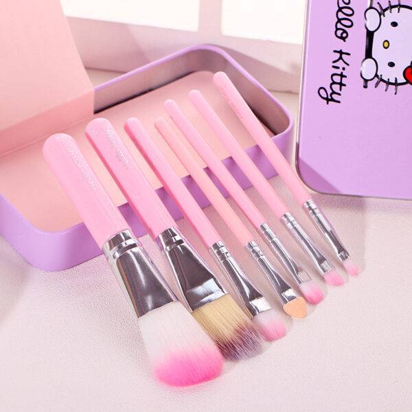 Hello Kitty 7 Piece Makeup Foundation Powder Eye shadow Brushes Set