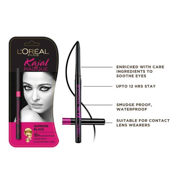 Loreal The Magique Kajal Supreme Black Water Proof