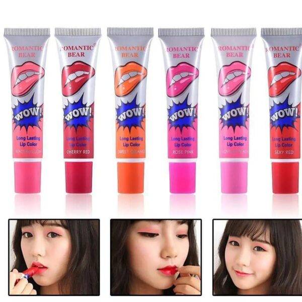 Romantic Bear WOW 6pcs Peel Off Lipgloss Set