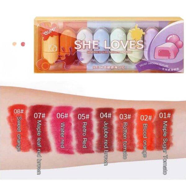 Sheloves 8 Piece Mini Lipsticks Pack