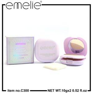 Emelie Oil Control Matte 2-in-1 Compact Powder